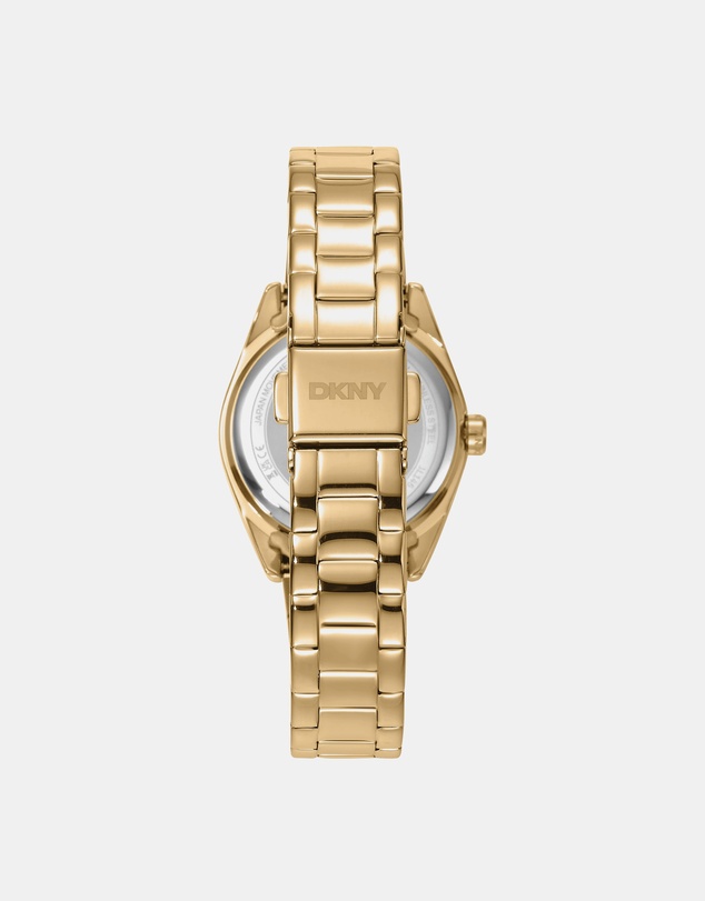 DKNY - Logo Gold 28mm Gold Dial Womens Watch + Gold Bracelet
