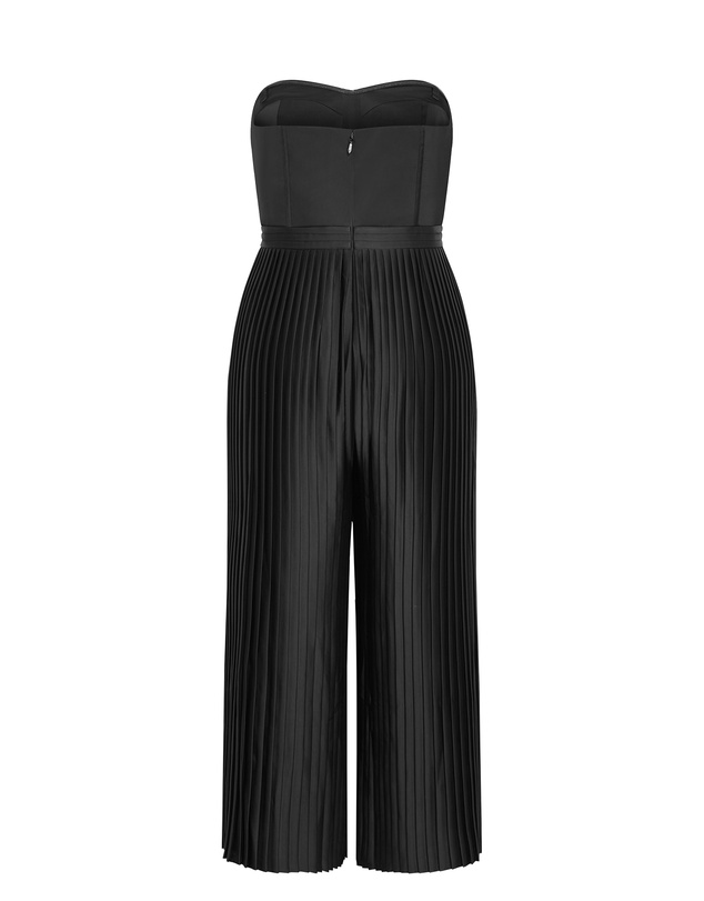 City Chic - Palazzo Pleat Jumpsuit