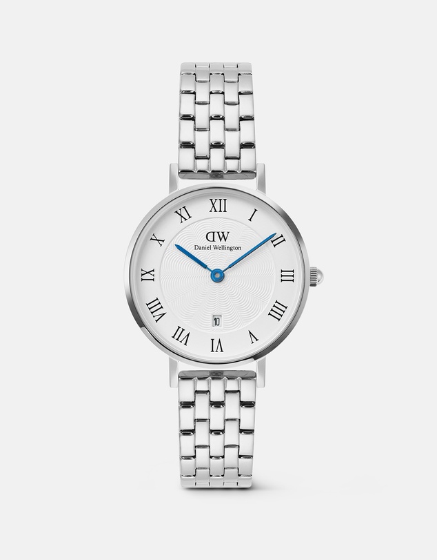 Daniel Wellington - Petite 28mm Roman Numerals Date 5-Link S