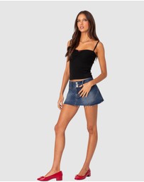 EDIKTED - Karlee Ribbed Tank Top