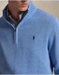 Polo Ralph Lauren - Cotton Quarter-Zip Mockneck Sweater