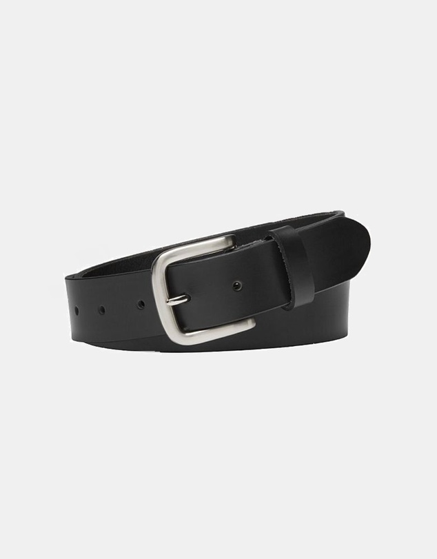Buckle - Slate. Australian Made Buffalo Leather Belt. 35mm width.