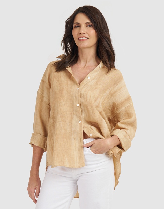 CAMIXA - Exalina Oversized Crinkle Linen Shirt