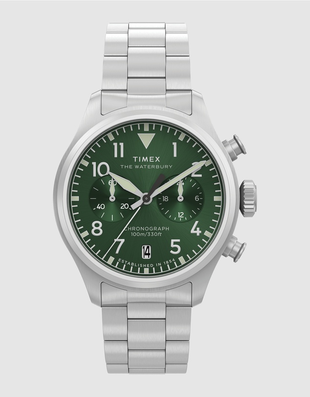 TIMEX - Waterbury Ace Chronograph 41mm Stainless Steel Bracelet Watch