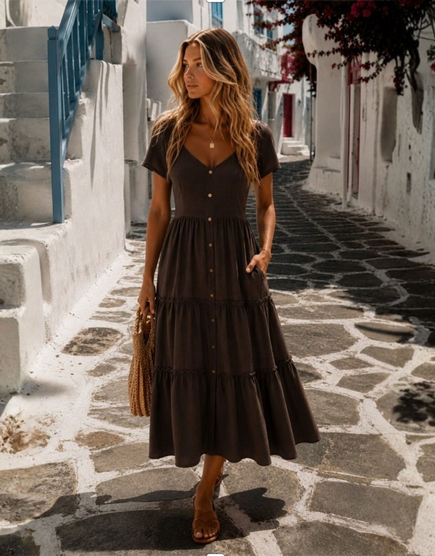 Esther & Co - Celie Dress - Cocoa
