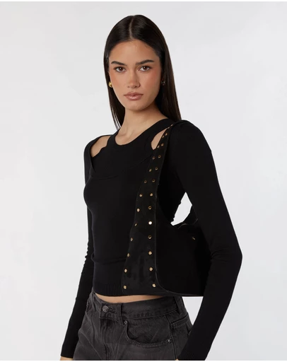 PETA AND JAIN - Soho Studded Shoulder Bag