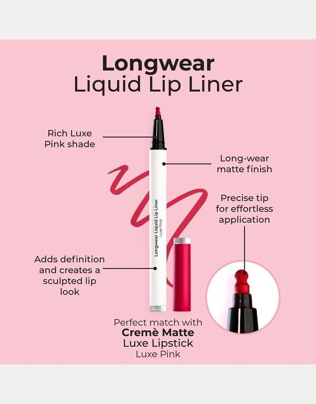 MCoBeauty - Longwear Liquid Lip Liner - Luxe Pink