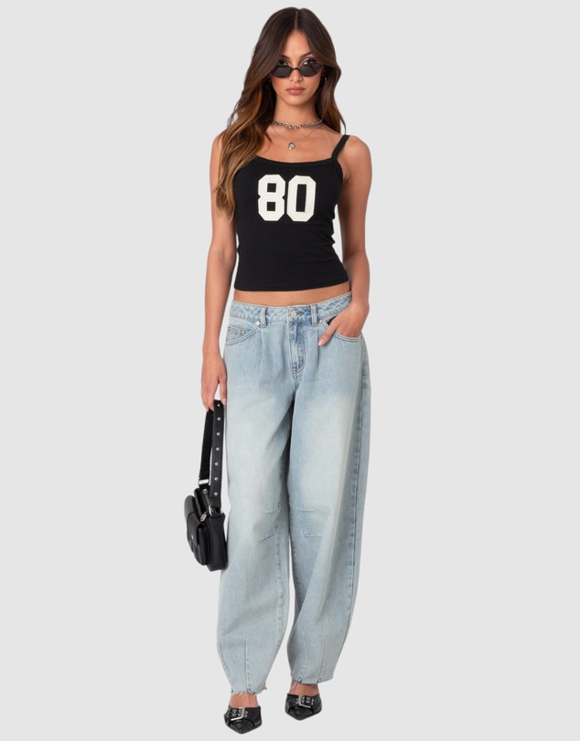 EDIKTED - Balloon Washed Low Rise Jeans