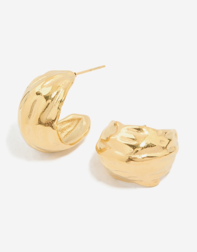 Lovisa - Waterproof Gold Plated Stainless Steel Curved Hoop Earrings
