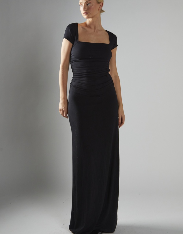 Glamorous - Square Neck Ruched Maxi Dress