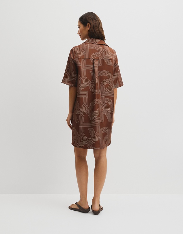 Country Road - Logo Washable Silk Shirt Dress