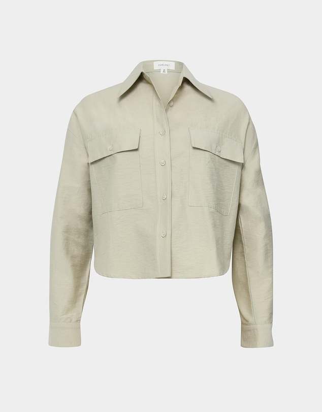 Forcast - Kyla Crop Pocket Shirt