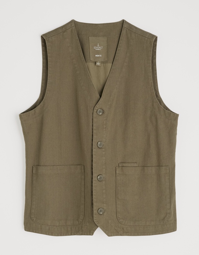 Seasalt - Seasalt Cornwall Green Tollgate Waistcoat