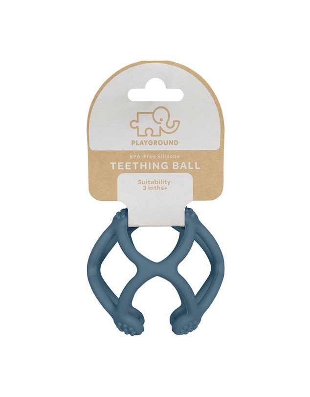 Playground - Silicone Teething Ball - Steel Blue