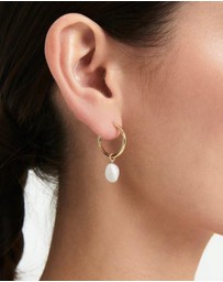 SAINT VALENTINE - Mini Keshi Pearl Hoops - Gold