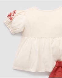 Purebaby - Embroidered Set -Kids-Babies