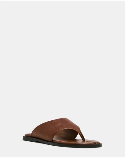 Steve Madden - Illia Cognac Leather Sandals