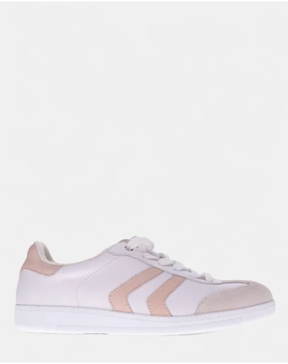 Mia Vita - Ramona Lace-Up Casual Sneaker - White/Blush