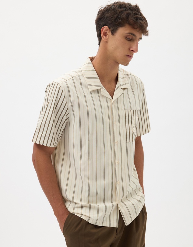 AERE - Two Stripe Cotton Shirt