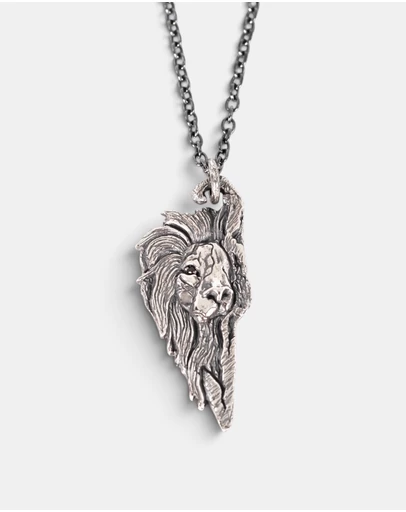Buck Palmer - Leo Necklace with Black Diamond