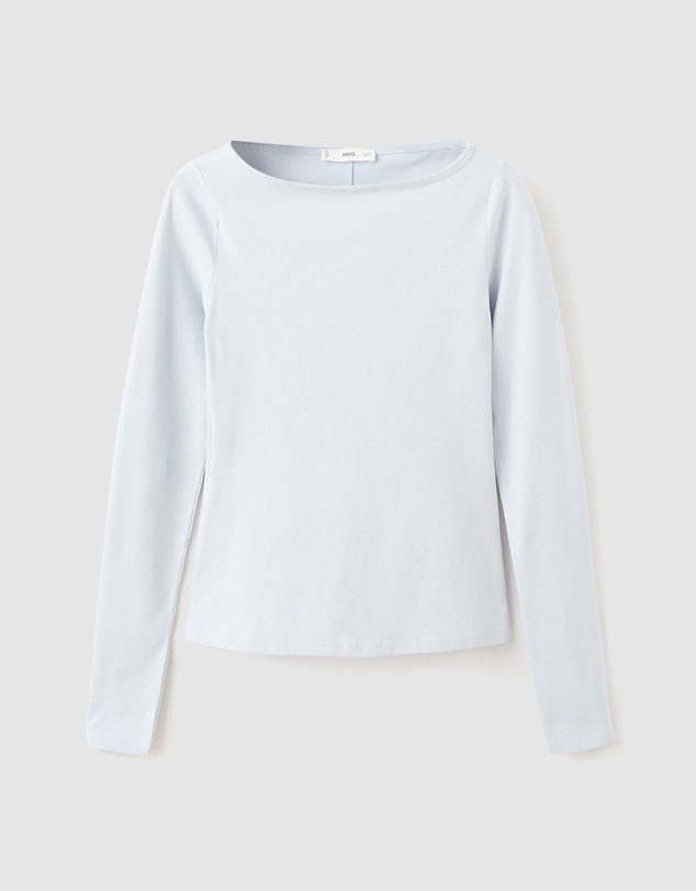 M.N.G - Cotton Boat Neck T-Shirt