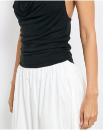AERE - Jori Cowl Neck Midi Dress