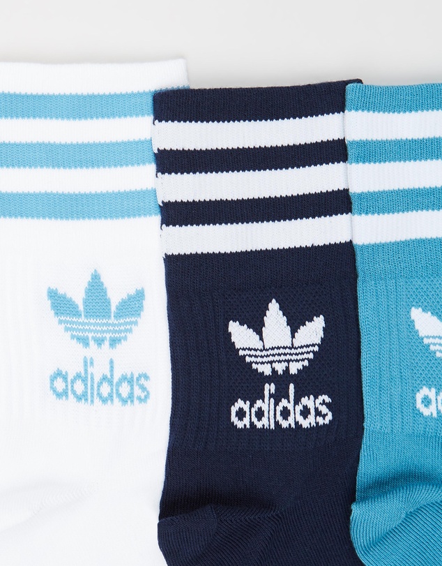 adidas Originals - Mid-Cut Solid Crew Socks 3-Pack