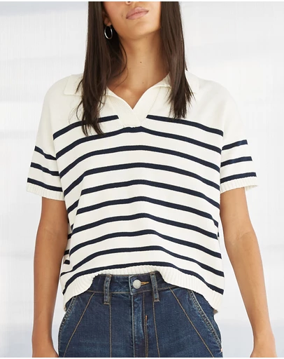DRICOPER DENIM - Darra Cotton Polo Sweater