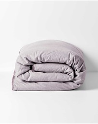 Aura Home - Chambray Fringe Quilt Cover