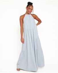 Petal & Pup - Eimear Halterneck Maxi Dress - Blue