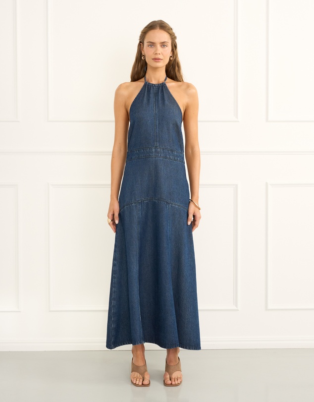 Heaven Australia - Indigo Ariana Maxi Dress
