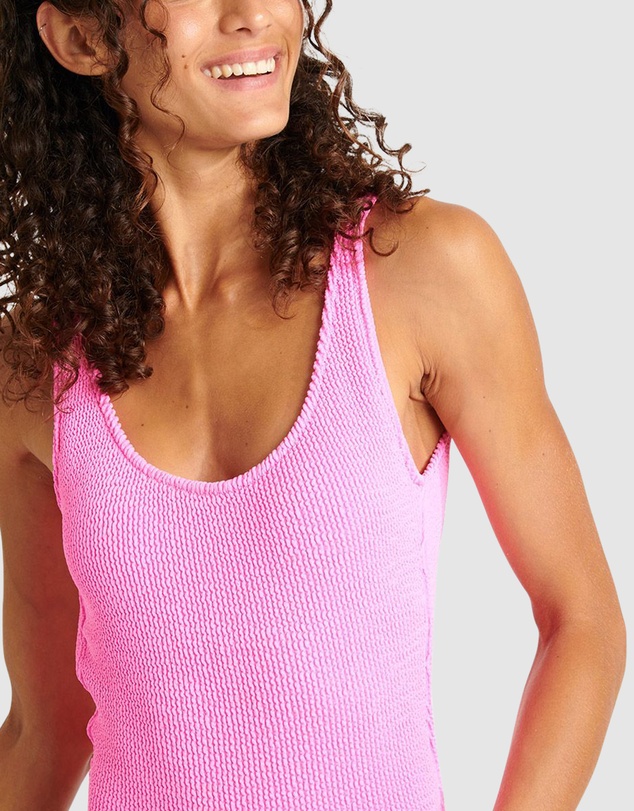 Banana Moon - Popcorn Belmar Ribbed Low Back One-Piece Swimsuit