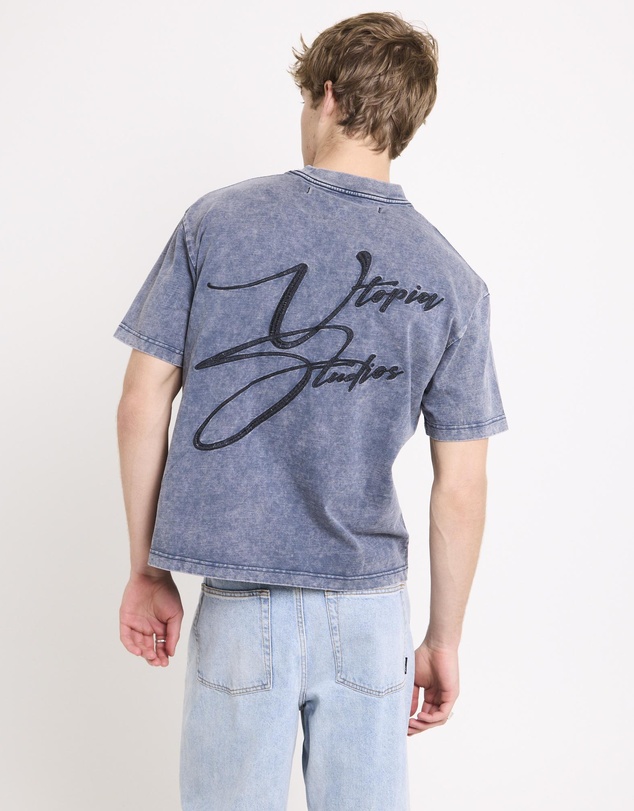 Black Noise White Rain - Signature Crop T-Shirt