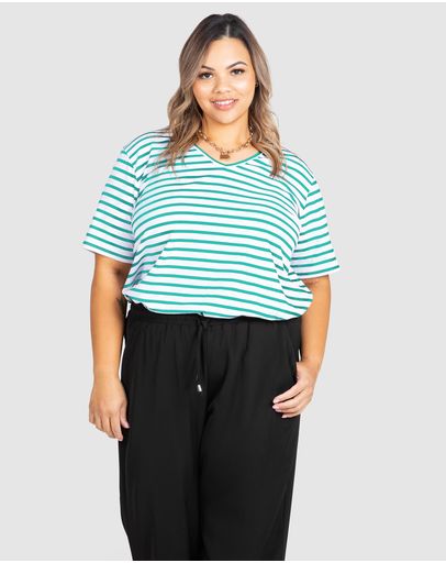 Green/White Stripe