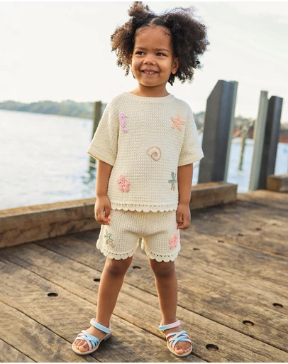 Kynd Baby - Crochet Short in Coconut