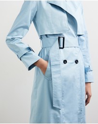 Sofia Irina - Long Sleeve Belted Trench Coat