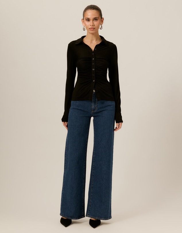 Tussah - Brigitte Cupro Ruched Front Shirt