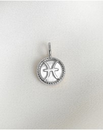 Wanderlust + Co - Pisces Zodiac Mother of Pearl 925 Sterling Silver Pendant
