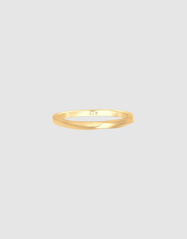 Elli Jewelry - Filigree Band Ring in Gold-Plated 925 Silver