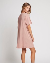 Homebodii - Homebodii Oversized Tencel Womens Sleep T-shirt