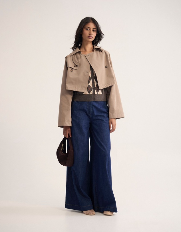 Oxford - Annalise Crop Trench Jacket