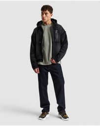 GUESS Originals - GUESS Originals Triangle Logo Zip-Up Hoodie
