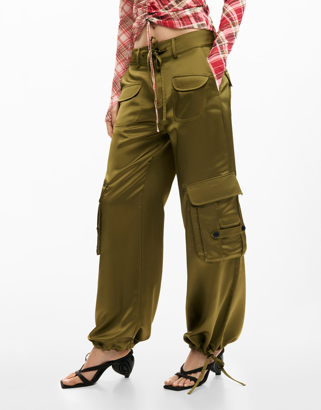 Desigual - Satin cargo pants