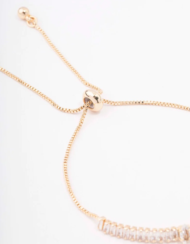 Lovisa - Gold Plated Brass Marquise Baguette Bracelet