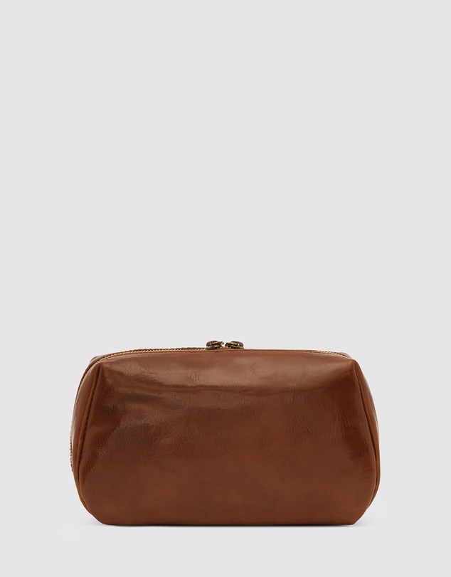 Republic of Florence - The Otto Tan Leather Dopp Kit