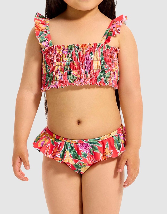 Seafolly - Hot House Melon Shirred Bikini - Kids