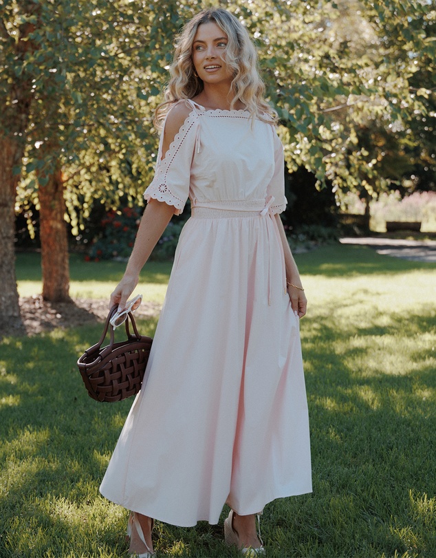 Petal & Pup - Nellie Midi Dress - Petal Pink