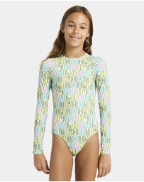 Roxy - Girls 4 to 16 Letter Up Rash Vest