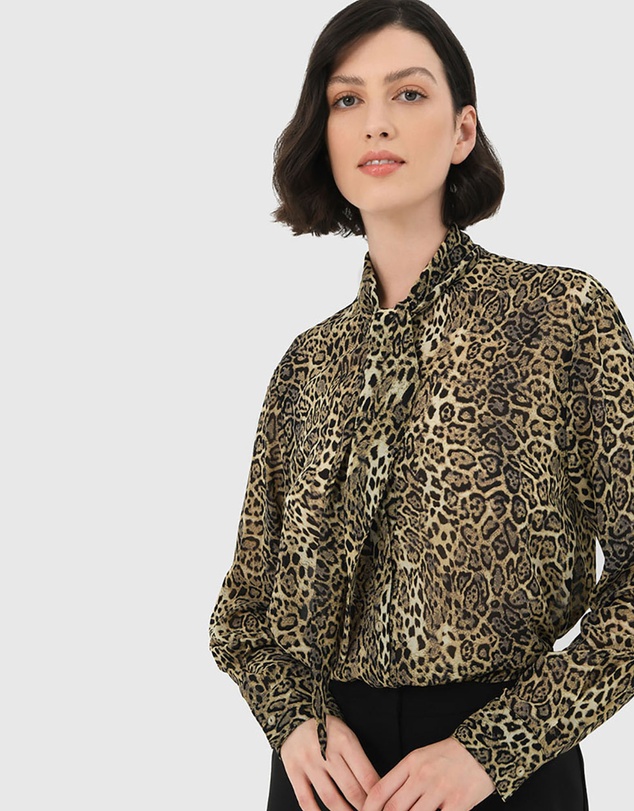 Forcast - Pamelia Animal Print Blouse