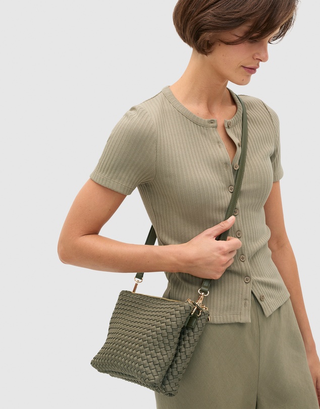 Seed Heritage - Woven Textured Multi Pocket Bag
